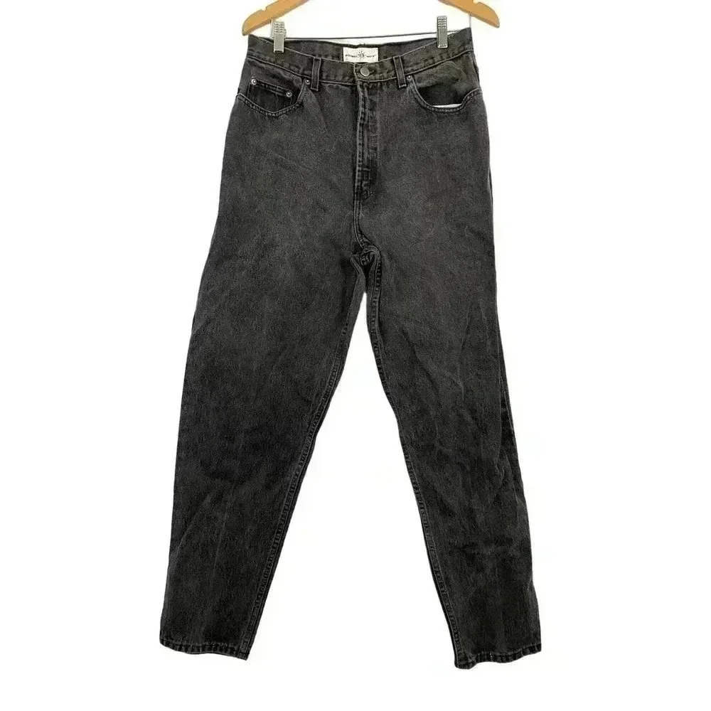 VTG Points West Black Jeans Sz 14 High Waist Women's 100%‎ Cotton